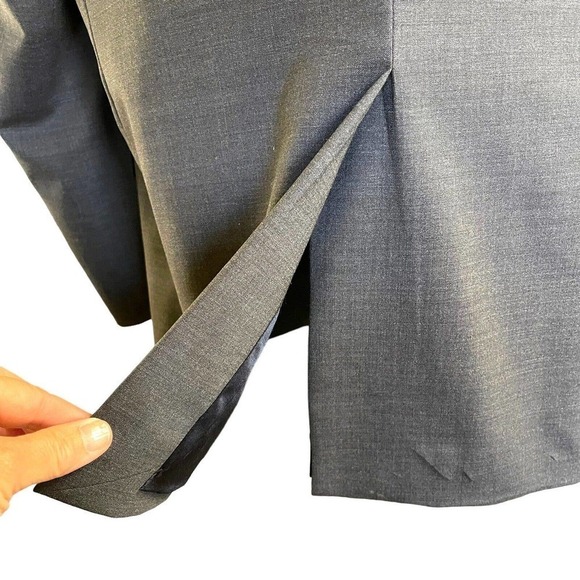 Vtg Banana Republic Men’s Classic Wool Two Button Blazer Charcoal Gray Stretch - Picture 8 of 12
